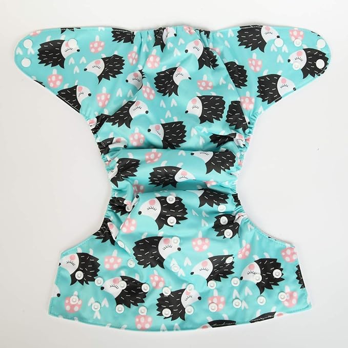 2 to 7 Years Old Junior Big Cloth Diaper Pocket Reusable Washable Baby Toddler (Hedgehog)