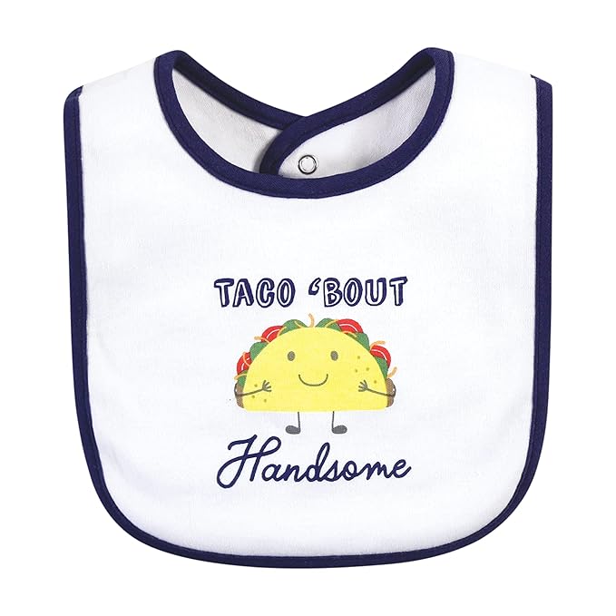 Hudson Baby Unisex Baby Cotton Bibs, Taco Truck, One Size