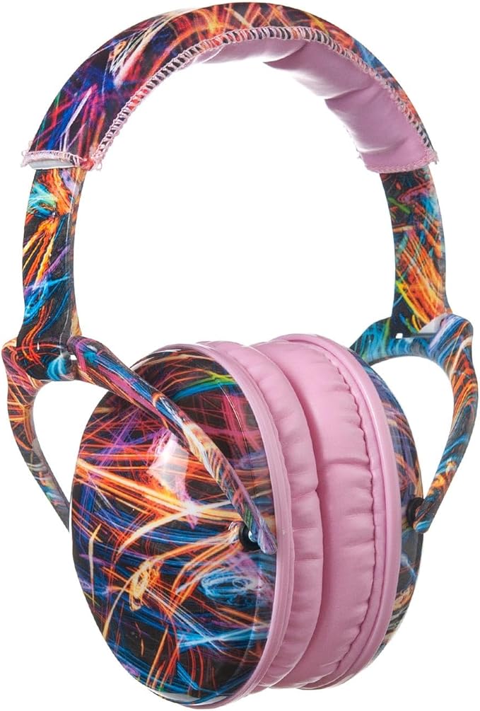 Kids Hearing Protection,25dB NRR Noise Reduction,Sound Proof for Kids,Toddler,Safety Earmuffs for Concert,Airplane,Autism,Monster Jam,Travel,School- Pink BlackFireW