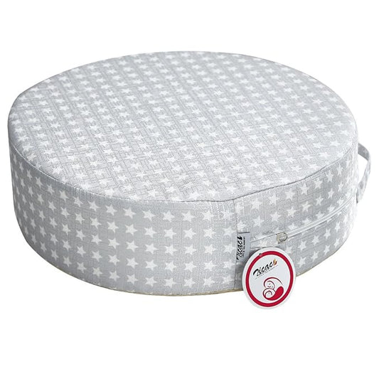 Zicac Kids' Anti-Slip Chair Seat Cushion - High Chair Dining Seat Pad Dismountable Round Booster Seat Cushion (Gray)