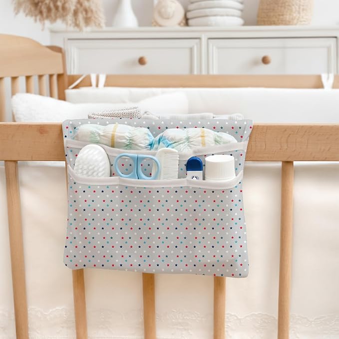 HAMUR Baby Diaper Bag Organizer – Compact & Foldable Stroller Pouch for Newborn Essentials | Travel-Friendly | Fits Boys & Girls (Space)