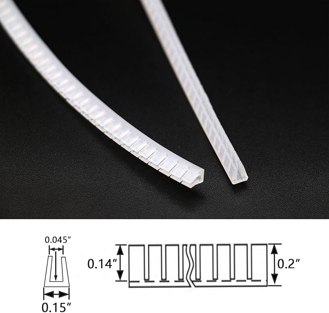 U-Shaped Flexible Sharp and Rough Edge Trim Protector, Push-in Edge Shield for Steel Panels, Wood Panels, Glass and Plastic Panels, Fits 0.03"-0.045" Thickness Edge, White 32ft