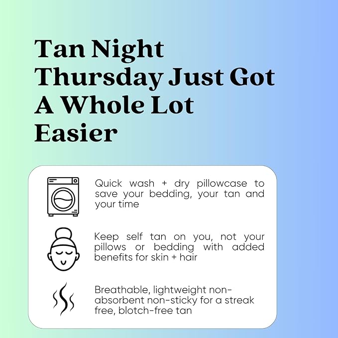 Tan Fan Self Tan Pillowcase - 100% Silky Soft Satin Pillow Case To Protect from Self Tanner Stains - Cooling Cover w Envelope Closure - Great For Hair and Skin - Fits Standard Size Pillows - Baby Pink