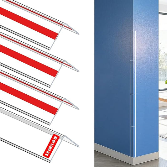 Clear Self-Adhesive Wall Corner Protectors-4 PCS of Corner Guards & Edge Protector for Baby, Furniture, Door, Tables, Cover Sharp Furniture, Easy to Install (3x40.6cm/1.18x16in)