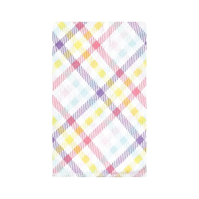 Hudson Baby Unisex Baby Cotton Flannel Burp Cloths, Pink Tulips, One Size