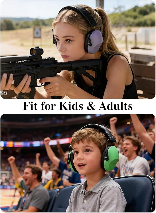 Noise Canceling Headphones for Kids 2PACK, 25-31NR Noise Reduction Earmuffs for Fireworks, Autism