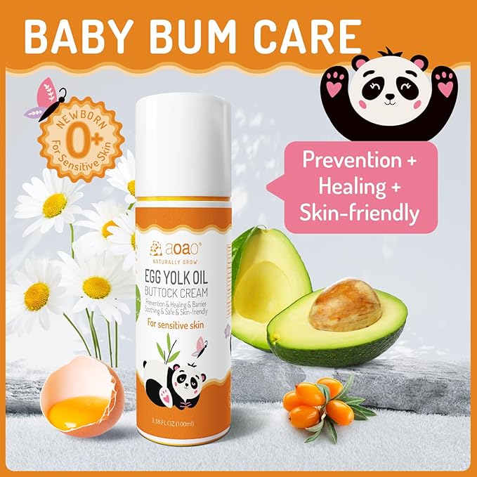 Baby Diaper Rash Cream, for Prevent, Soothe and Treat Breakouts Diaper Rash and Flare-Ups, Instant Soothing Baby Skin Discomfort, Fast Relief for Diaper Rash, Gentle Nappy Rash Ointment, 100ml/3.38oz