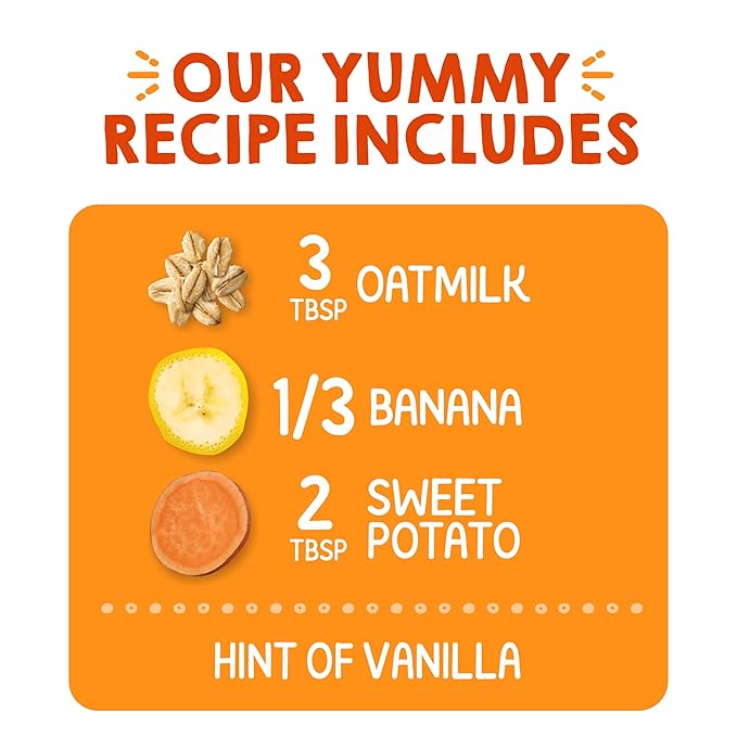 HAPPYTOT Organics Oatmilk Pudding, Dairy-Free, Stage 4 Toddler Snack, Oatmilk, Bananas & Blueberries, 4 Ounce Pouch, Pack of 16