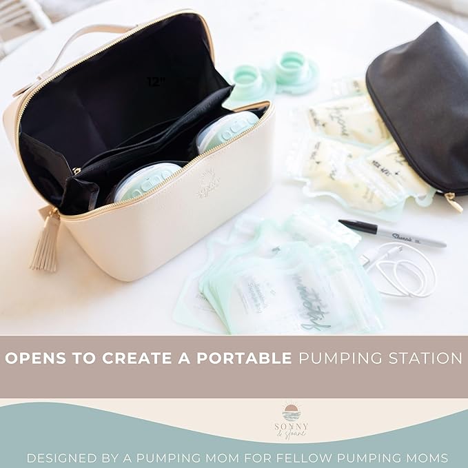 Sonny & Sloane Wearable Breast Pump Bag with Removable Cooler – Clearance Price – Compatible with Wearable Breast Pumps, Portable Pumping Bag with Room for Accessories