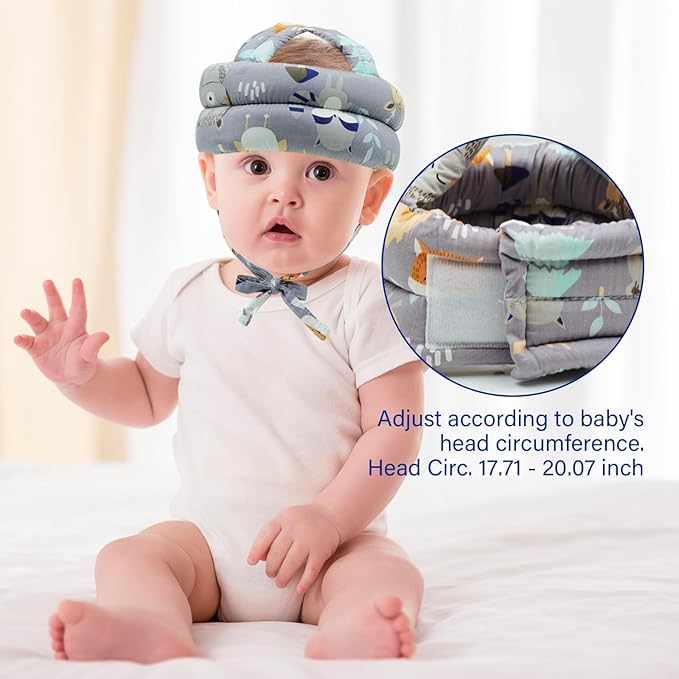 Baby Safety Helmet Baby Head Protector No Bumps for Running Walking Crawling, Safety Head Adjustable Protective Cap Headguard Hat