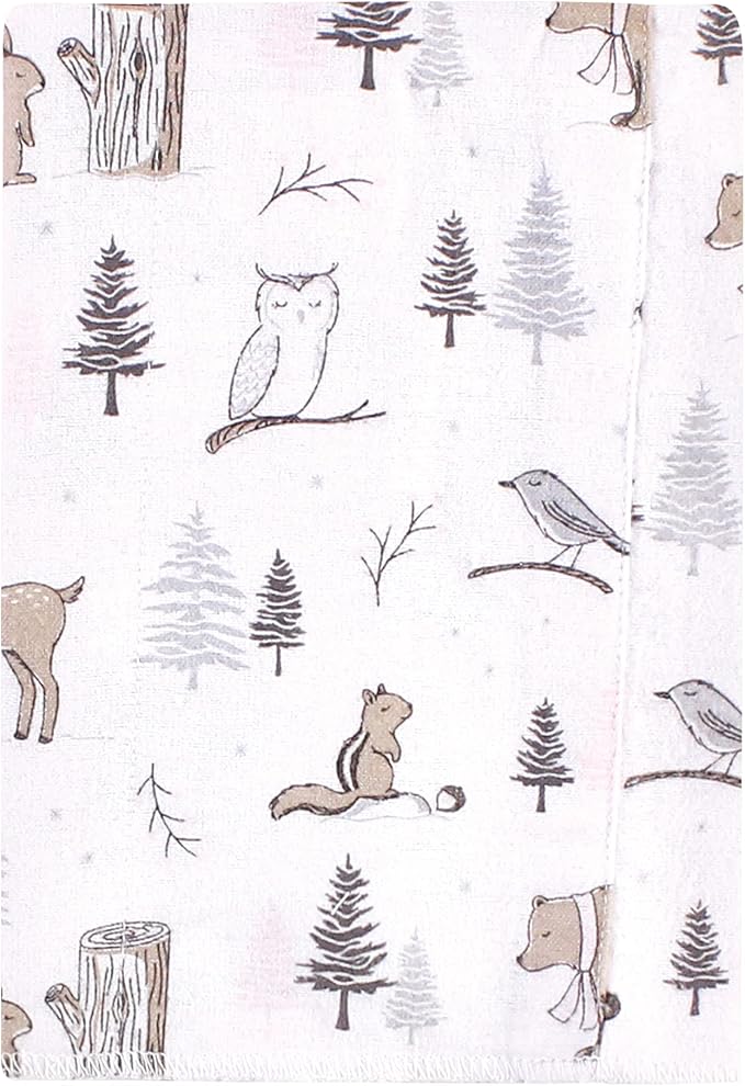 Luvable Friends Hudson Baby Flannel Burp Cloths 7pk, Winter Trees