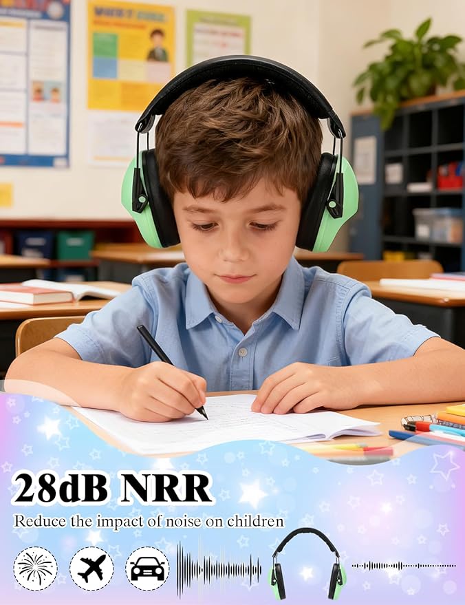 sundee Kids Noise Cancelling Headphones Ear Muffs for Noise Reduction Hearing Protection for Autism Chirldren
