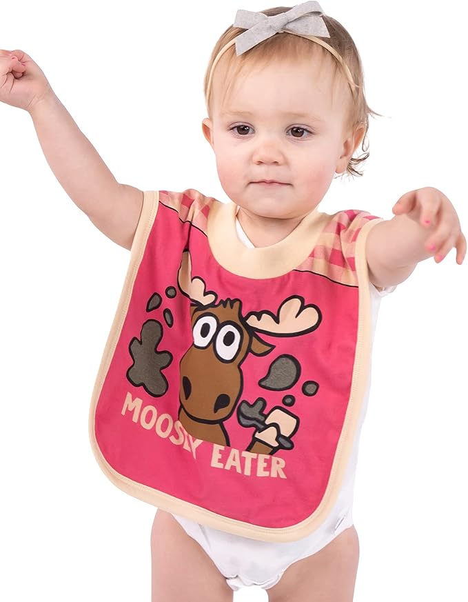 LazyOne Animal-Print Baby Bibs, Cute Baby Shower Gifts