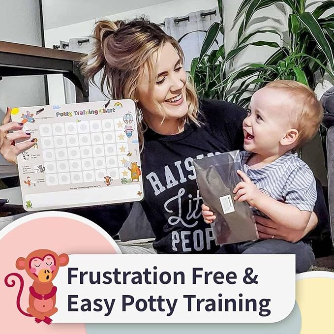 Potty Training Chart with 35 Stickers, 3 Reminder Stickers for Toddlers Boys and Girls - Potty Training Rewards - Zoo Animal