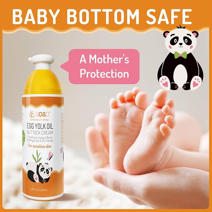 Baby Diaper Rash Cream with Zinc Oxide, Prevents & Heals Newborn Diaper Rash, Repairs Dry Cracked Skin, Gentle Toddler Butt Cream for Sensitive Skin, Instant Soothing Baby Skin Discomfort - 3.38oz