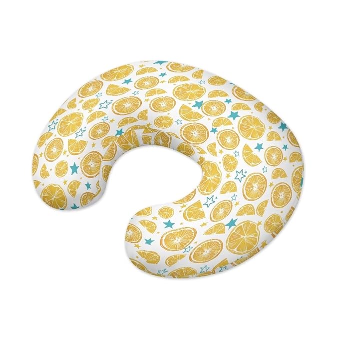 Lemon Star Breastfeeding Pillow Cover Nursing Cover for Newborn Girls Boys Super Soft and Comfortable Slipcover Gift, 1 Pack