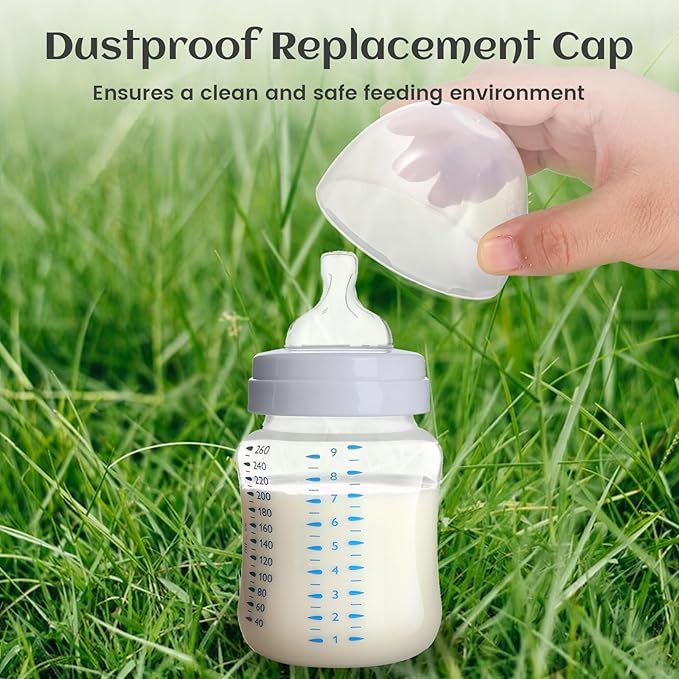 8 Count Baby Bottle Lids Compatible with Philips Avent Baby Bottles, Soft & Safe PP Bottle Caps for Avent Natural Plastic and Glass Bottles, BPA Free Baby Bottle Covers for Philip Avent Glass Bottle