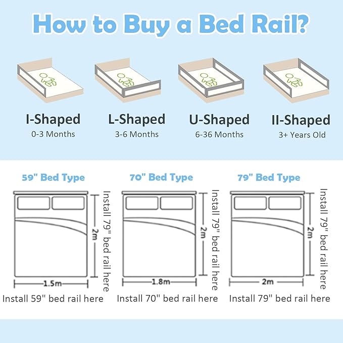 BABY JOY Bed Rail for Toddlers, 70" Vertical Lifting Extra Long Infants Safety Bed Side Rails with Double Lock, Foldable Baby Bed Rail Guard for Twin Double Full Size Queen King Mattress (Gray)