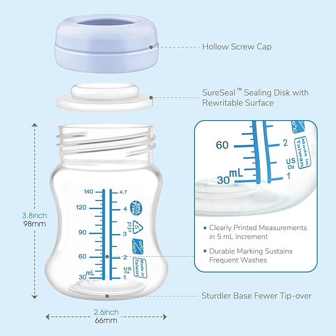 Maymom Pump Parts Compatible with Spectra S1 S2 9 Plus Accessories, One-piece Cap Bottles, Base Connectors, Duckbill Valves, Backflow Protectors and Tubing, Not Original Spectra Accessories