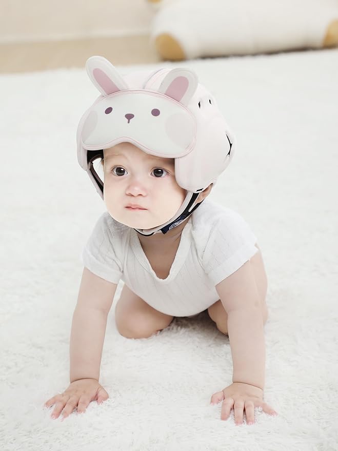 Baby Safety Helmet, Mambobaby Breathable Baby Head Protector for Crawling Walking, Ultra-Lightweight, Soft and Adjustable Baby Helmet Suitable for Babies 6-24 Months