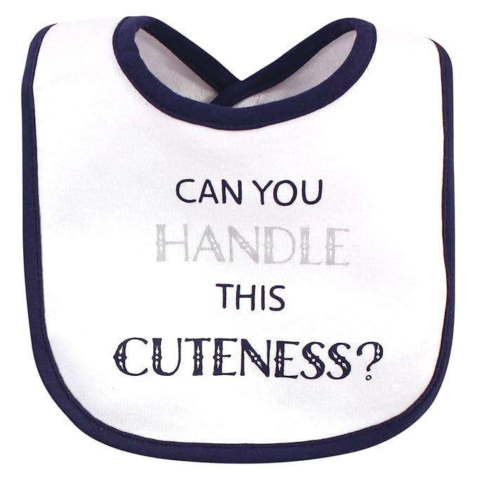 Hudson Baby Unisex Baby Cotton Bibs, Handsome Like Daddy, One Size