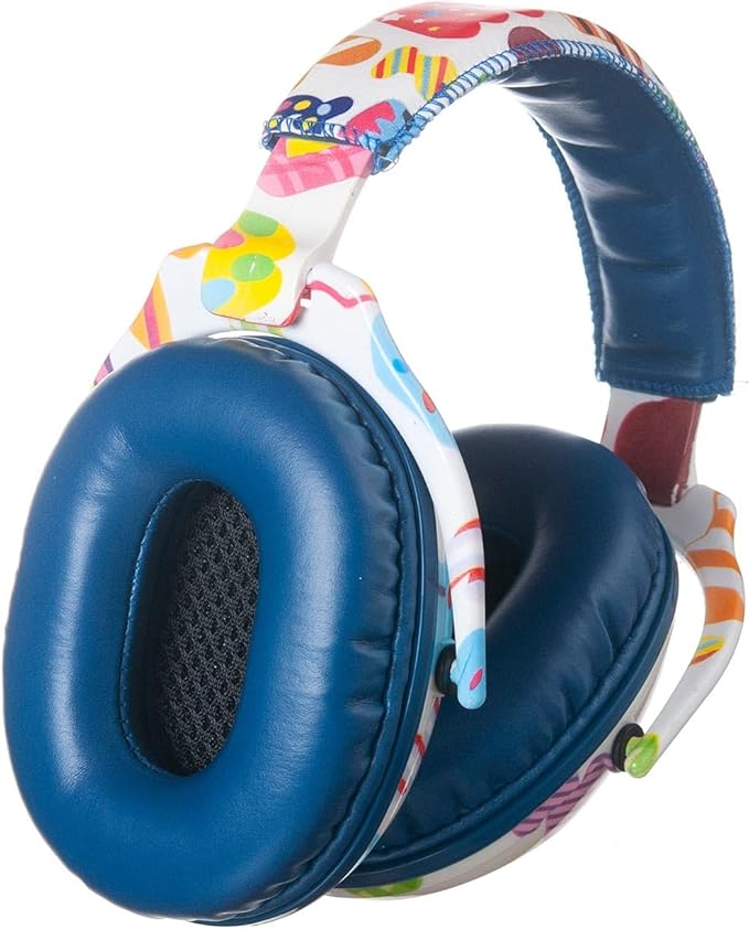 Kids Hearing Protection,25dB NRR Noise Reduction,Sound Proof for Kids,Toddler,Safety Earmuffs for Concert,Airplane,Autism,Monster Jam,Travel,School-Blue Letter