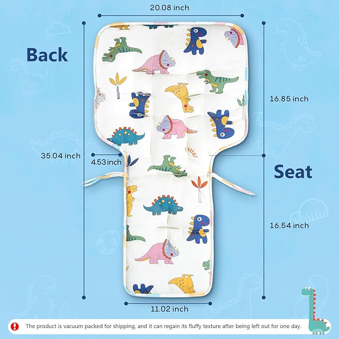 Baby High Chair Cover, Machine Washable High Chair Pad, Soft Highchairs Covers for Baby, Protects from Spills and Crumbs, Fits 3-5 Point Harness Chairs
