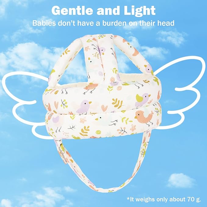 Baby Head Protector for Crawling Walking, Baby Helmet Adjustable No Bumps and Soft Cushion, Infant Safety Cap for Kid Learning to Walk