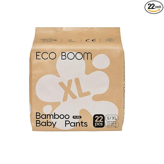 ECO BOOM Training Pants for Toddler Potty, Hypoallergenic for Sensitive Skin, Size 5 (XL) Suitable for 27 to 38lb, 22 Count