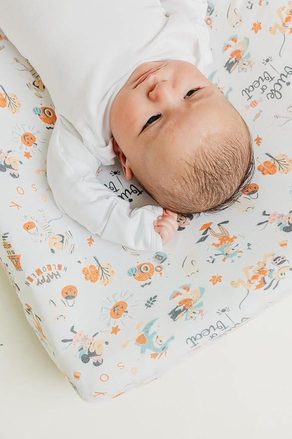 Copper Pearl Premium Knit Diaper Changing Pad Cover 'Mickey Mouse's Boo Bash'