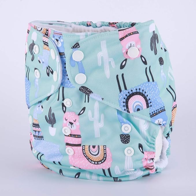 2 to 7 Years Old Junior Big Cloth Diaper Nappy Pocket Reusable Washable Baby (Alpaca)