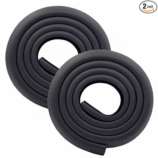 M2cbridge L Shape Extra Thick Furniture Table Edge Protectors Foam (Black (6.5ft x 2))