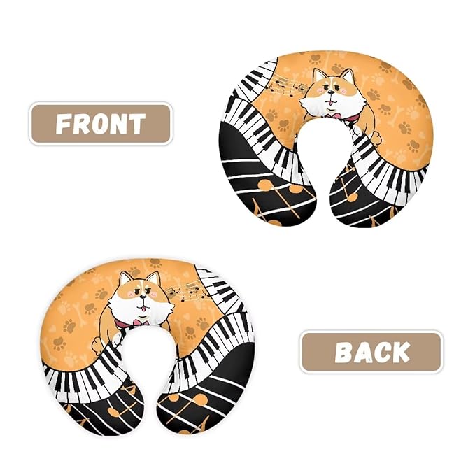 Nursing Pillow Cover Slipcover Cute Cat and Piano Notes Soft Maternity Breastfeeding Newborn Infant Feeding Cushion Cover Breathable Breastfeeding Cover