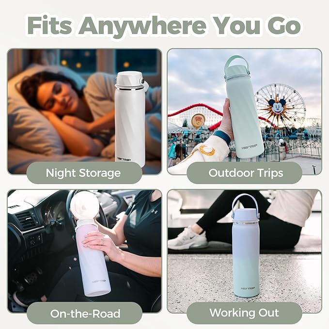 HEYTRIP Breastmilk Cooler Bottle, 20oz Portable Breast Milk Chiller Storage, Stainless Steel Reusable Breastfeeding Essentials for Baby, 36+ Hours Cooling For Travel & Outdoor, TSA Approved, Green