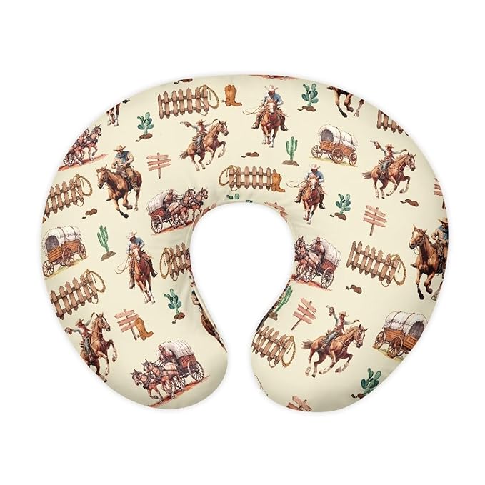 Horse Baby Nursing Pillow Cover Stretchy Breathable Breastfeeding Pillow Cover Neutral Pillow Cover for Infant Snug Fit Standard Nursing Pillows