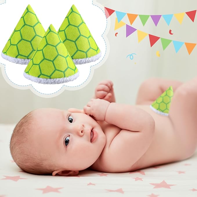 Cinnvoice 6 Pcs Reusable Pee Covers for Baby Boys - Turtle Pattern Green Teepe Cap Shield Gift - Newborn Pee Tents With Strong Water Absorption for Diaper Changing Accessory