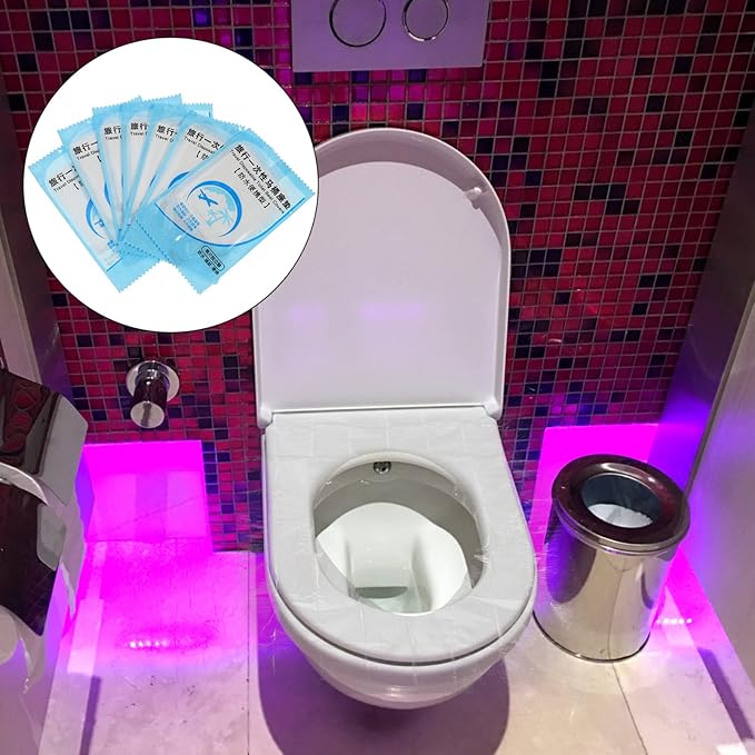 Healifty 2bags Disposable Toilet Seat Covers Cushions for Travel Public Restrooms Individually Packaged Portable Tear Resistant for Adults Boys and Girls