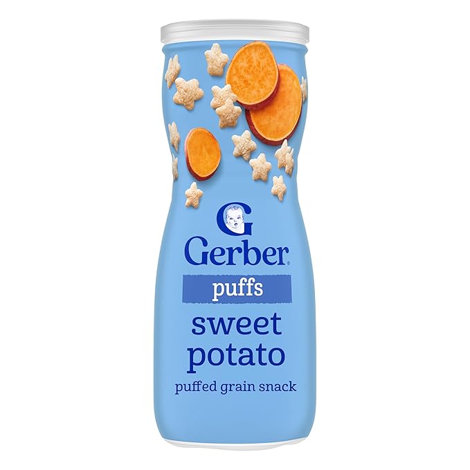 Gerber Graduates Apple Strawberry, Banana, Sweet Potato, Blueberry Puffs /pack of 4 1.48oz