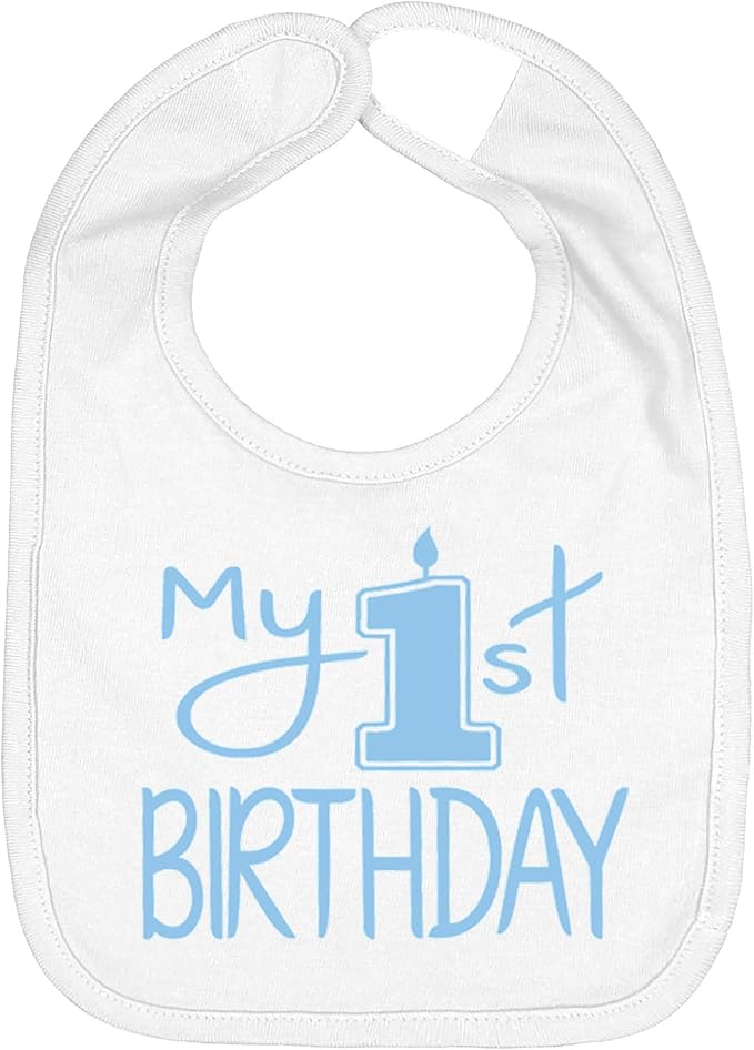 Aiden's Corner Handmade Cute Baby Boy Girl First Birthday Smash Cake Bibs My 1st Birthday Bib
