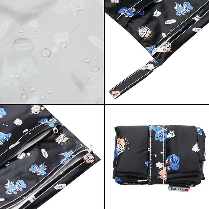 Wet Bag,2 pcs Baby Wet Dry Cloth Diaper Bags,Washable, Reusable for Travel, Stroller, Pool,Beach, Wet Swimsuits,Dirty Gym Clothes, Toiletries, Toys,Mommy Bag (Color 22)