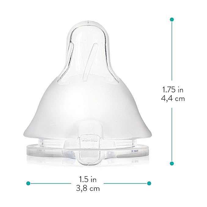 Evenflo Balance Plus Standard Neck Nipples for use with Evenflo Balance Plus Standard Neck Bottles, Medium Flow for 3 Months and up, 6-Pack