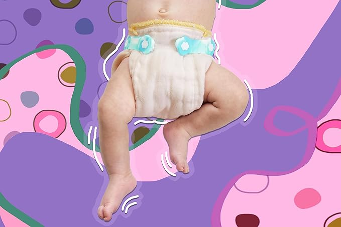 OsoCozy Unbleached Prefold Cloth Diapers 100% Cotton, Durable, Soft, Absorbent, Sustainable & Economical - dims, Fits size range. - (Size)