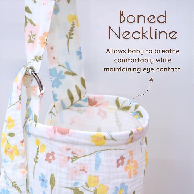Muslin Nursing Cover Up for Breastfeeding, 47"x47" Cotton Muslin Breastfeeding Covers for Nursing, Full Coverage Breast Feeding Covers, Pumping Cover Oeko-TEX Designed in France - Pink Floral