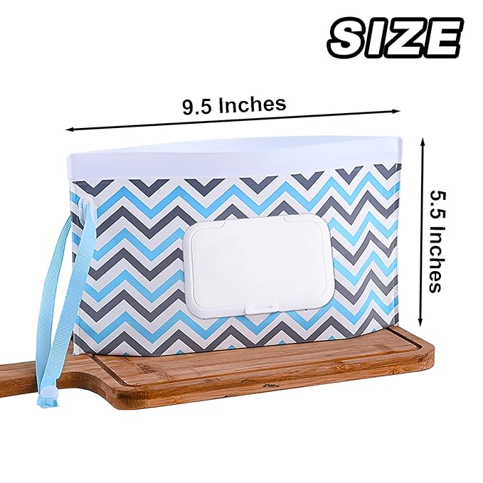 4 Pack Reusable Wipes Pouch Portable Wipes Dispenser Refillable Wet Wipe Container Lightweight Travel Wet Wipe Case Holder for Diaper Bag