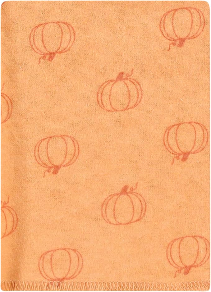 Hudson Baby Unisex Baby Cotton Flannel Burp Cloths Bundle, Pumpkin Spice, One Size