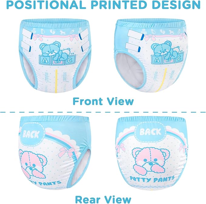 Littleforbig Soft Silky Underwear Comfortable Washable Reusable Adult Training Pants - Potty Pants