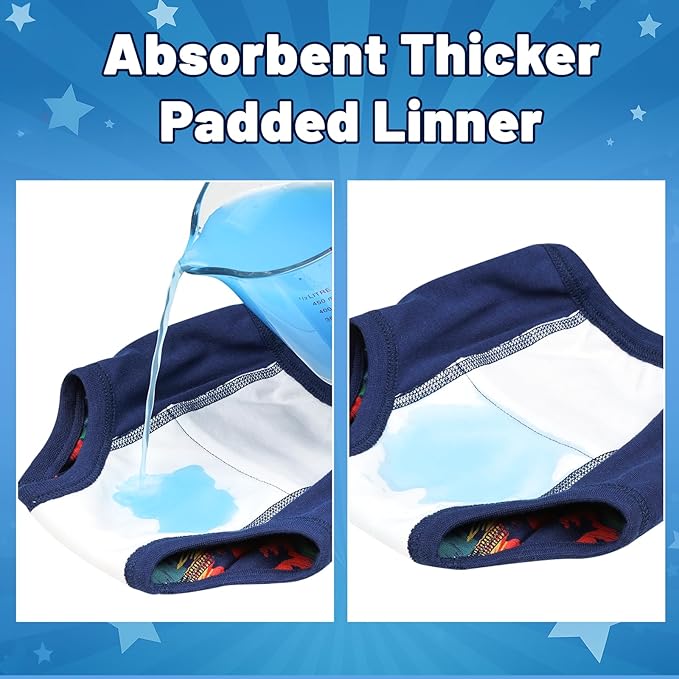MooMoo Baby Training Underwear for Boys and Girls Absorbent Toddler Training Pants for Girs 2T-7T
