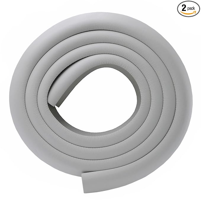 M2cbridge L Shape Extra Thick Furniture Table Edge Protectors Foam 6.5 Ft (Grey)