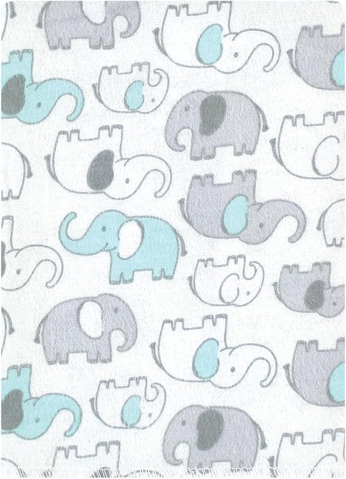 Hudson Baby Unisex Baby Cotton Flannel Burp Cloths Bundle, Neutral New Elephant, One Size