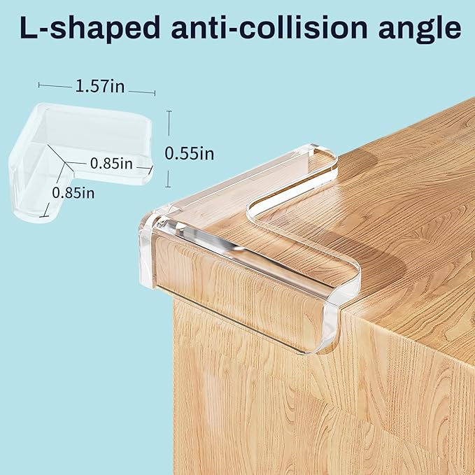 12 Pack Corner Protector, Table Protectors, Clear Furniture Edge Safety & Corner Guards Bumpers Cushion to Cover Table Edges & Sharp Furniture